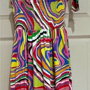 SHERIDAN FRENCH KELLY DRESS.  Colorful Abstract Patterned Dress